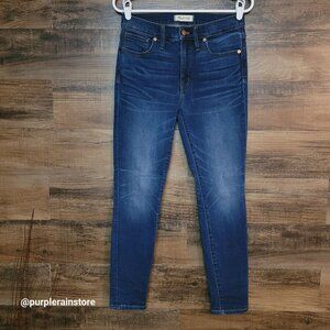 Madewell Jeans 28 Skinny 9" High Rise Creston Wash J4624 Tummy Control Stretch